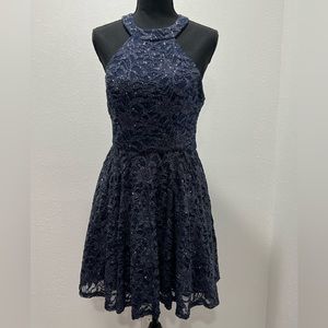 B. Darlin Navy Cocktail Party Dress. Homecoming. Juniors 11-12